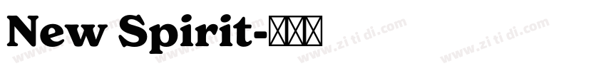 New Spirit字体转换